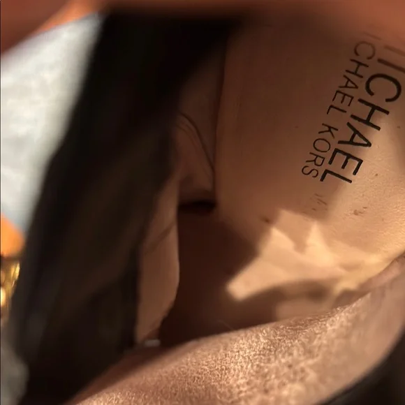 Michael Kors Black and Gold Ankle Boots Sleek Design - Picture 13 of 14